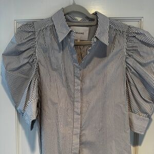 Frame Puff Sleeve Button Down